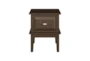 18" Brown 2 Drawer End Table - Front