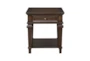 23" Brown Traditional 1 Drawer End Table - Front