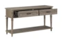54" Grey Traditional 2 Drawer Console Table - Detail