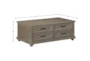 48" Grey Traditional 4 Drawer Coffee Table - Detail