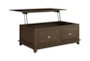 46" Brown Lift-Top Coffee Table - Detail