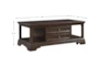 48" Rectangle Brown Traditional 2 Drawer Lift-Top Coffee Table     - Detail