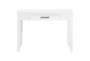 42" White 2 Drawer Writing Desk With 1 Drawer - Front