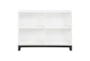 42" White 4 Shelf Low Bookshelf Console - Front