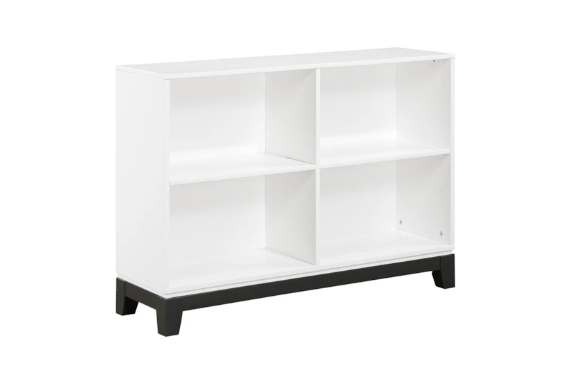 42" White 4 Shelf Low Bookshelf Console - 360