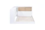 Clancy White Twin Wood Bookcase Corner Bed With USB - Front