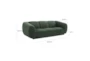 Emmet Forest Green 90" Velvet Curved Sofa - Detail