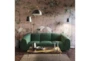 Emmet Forest Green 90" Velvet Curved Sofa - Room