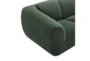 Emmet Forest Green 90" Velvet Curved Sofa - Side