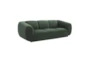 Emmet Forest Green 90" Velvet Curved Sofa - Signature