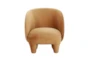 Kiki Cognac Velvet Accent Chair - Front