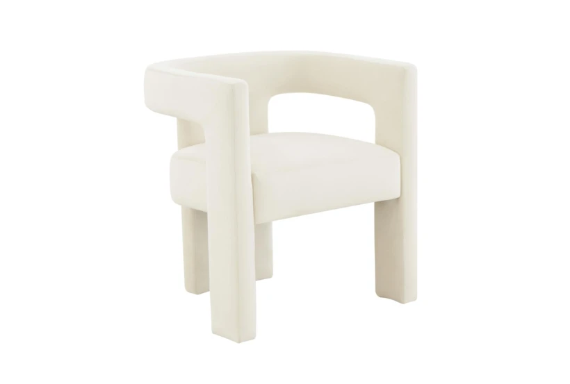 Sloane Cream Velvet Chair - 360