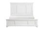 Mackade White California King Wood Panel Bed - Front