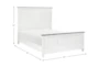 Chestley White King Wood Panel Bed - Detail