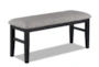 Gunther 72" Black Dining With Bench + Chair Set For 6 - Detail