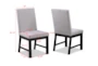 Poppy Black Upholstered Dining Side Chair Set For 2 - Detail