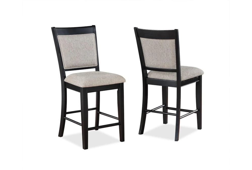 Ferry Upholstered Two Tone Counter Stool Set For 2