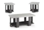 Modern Faux Stone 3 Piece Coffee Table Set - Signature