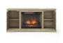 Shutter Natural 68" Fireplace Tv Stand - Detail