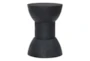 12" Black Mango Wood Round Accent Table - Detail