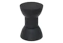 12" Black Mango Wood Round Accent Table - Side