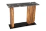 42" Marble Mango Wood Rectangle Console Table - Detail