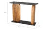 42" Marble Mango Wood Rectangle Console Table - Detail