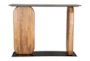 42" Marble Mango Wood Rectangle Console Table - Front