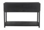 48" Black Acacia Wood Rectangle Console Table - Back