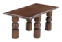 42" Brown Mango Wood Rectangle Coffee Table - Detail
