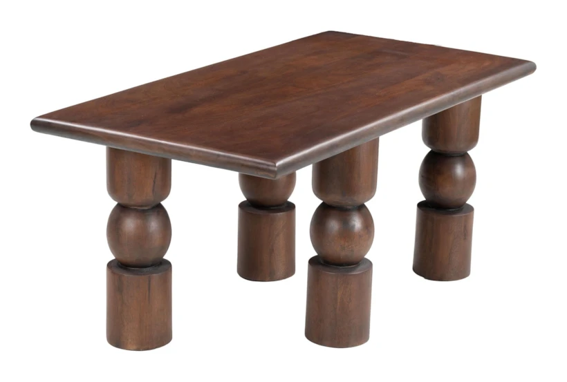 42" Brown Mango Wood Rectangle Coffee Table - 360