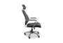 45" Modern Black Leather Executive Rolling Office Desk Chair - Side