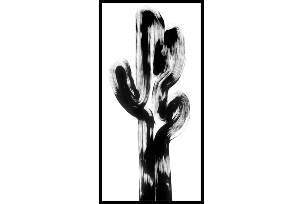 22X42 Modern Cactus III With Black Frame