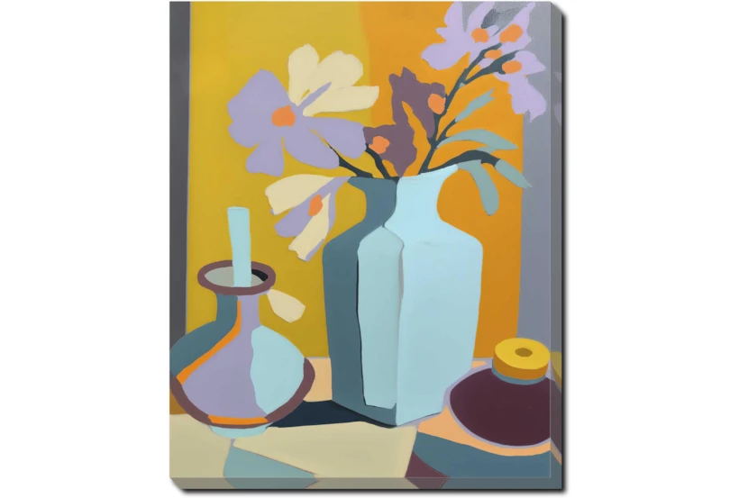 24X30 Modern Floral III With Gallery Wrap - 360