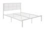 Sanborn White Full Metal & Faux Cane Platform Bed - Detail