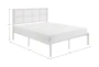 Sanborn White Full Metal & Faux Cane Platform Bed - Detail