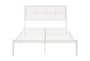 Sanborn White Full Metal & Faux Cane Platform Bed - Front