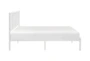 Sanborn White Full Metal & Faux Cane Platform Bed - Side