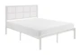 Sanborn White Full Metal & Faux Cane Platform Bed - Signature