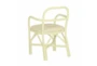 23" Modern Cream Rattan Outdoor Dining Chair - Back