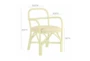 23" Modern Cream Rattan Outdoor Dining Chair - Detail