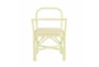 23" Modern Cream Rattan Outdoor Dining Chair - Front