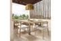 42" Modern Light Teak Rectangular Outdoor Dining Table - Room
