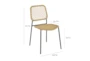 23" Modern Natural Cord Outdoor Dining Chair - Detail