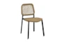 23" Modern Natural Cord Outdoor Dining Chair - Side