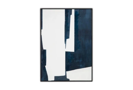 19.5X27.5 Blue And White Negative Space Ii Wall Art - Main