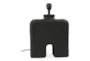 12.5" Black Organic Arch And Black Shade Table Lamp - Detail