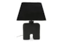 12.5" Black Organic Arch And Black Shade Table Lamp - Signature