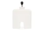 12.5" White Organic Arch And Black Shade Table Lamp - Detail