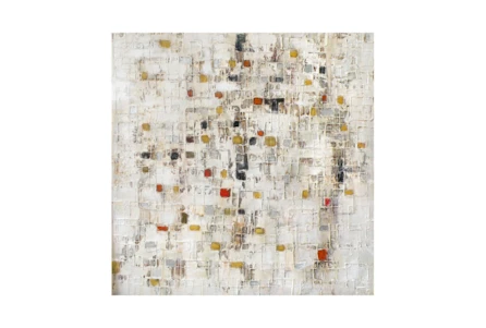 39X39 Multicolor Modern Patchy Squares Wall Art - Main